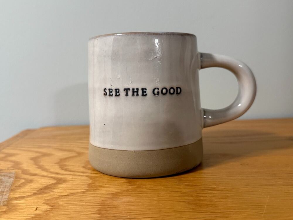 Heart & Hand With Magnolia See The Good Stoneware Coffee Mug Farmhouse